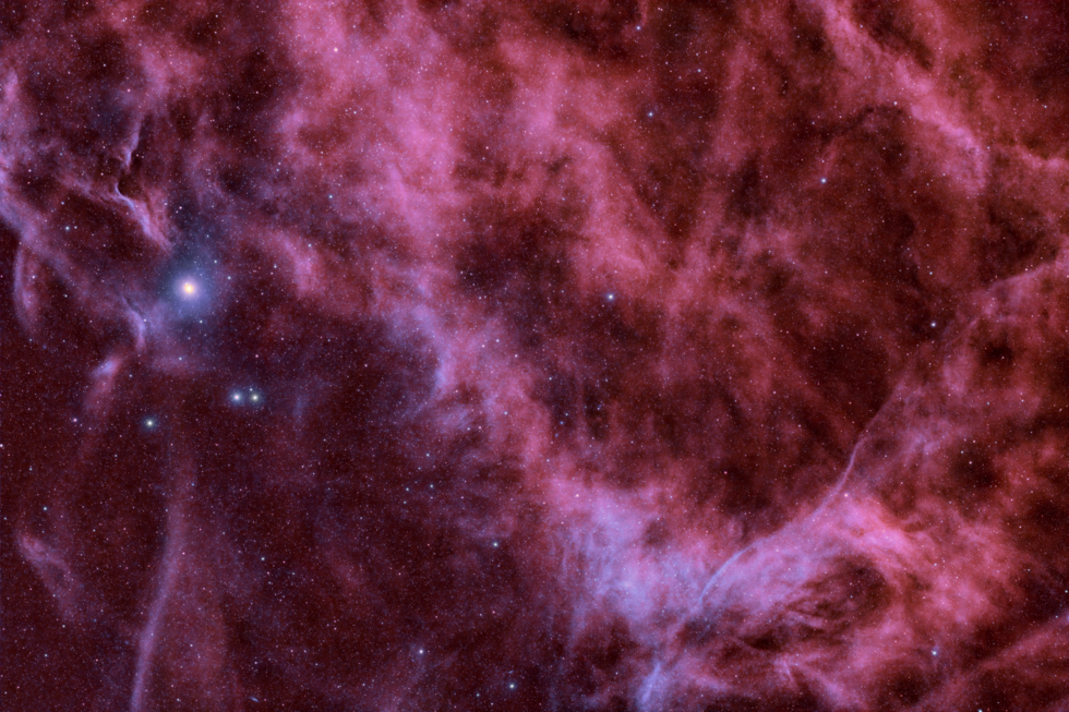 H-Alpha Filament and Pi Puppis Cluster