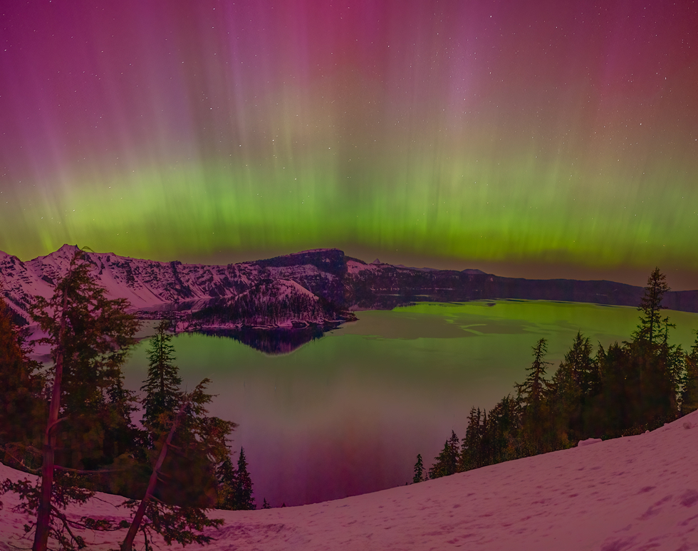 Aurora on 10 May 2024 at Crater Lake, OR