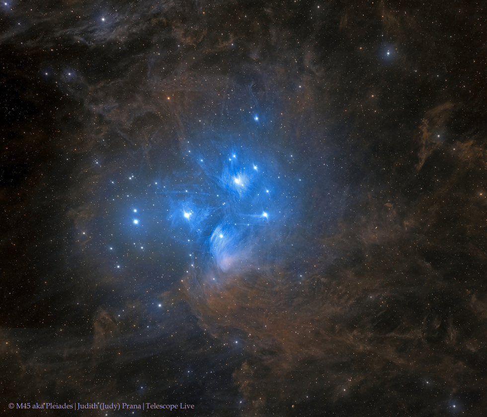 The Pleiades, inside Gas and Dust clouds! 