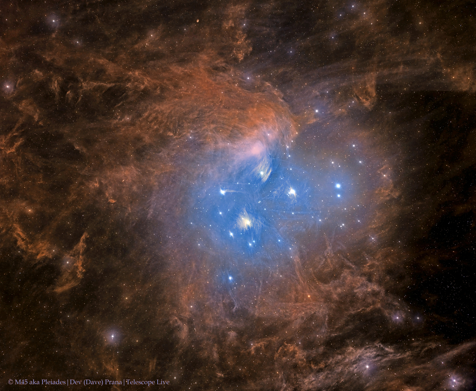 The Pleiades shrouded in Majestic Dust clouds! | Telescope Live