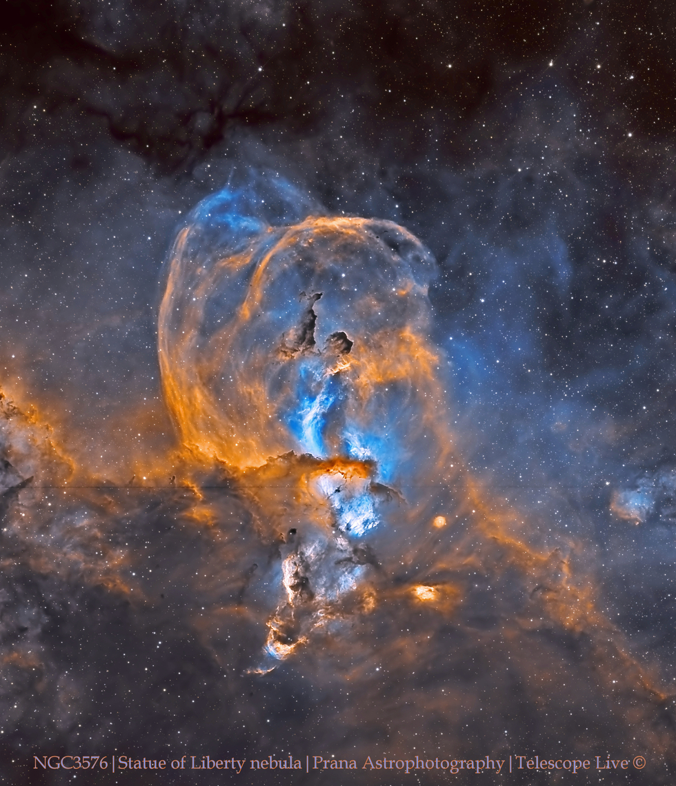 NGC3576 (Custom SHO) | Telescope Live