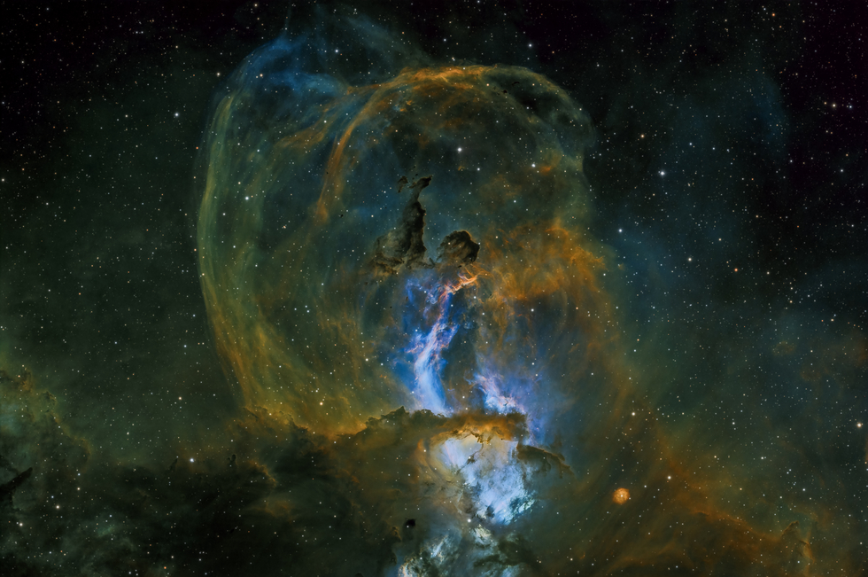 NGC 3576 - Statue of Liberty Nebula