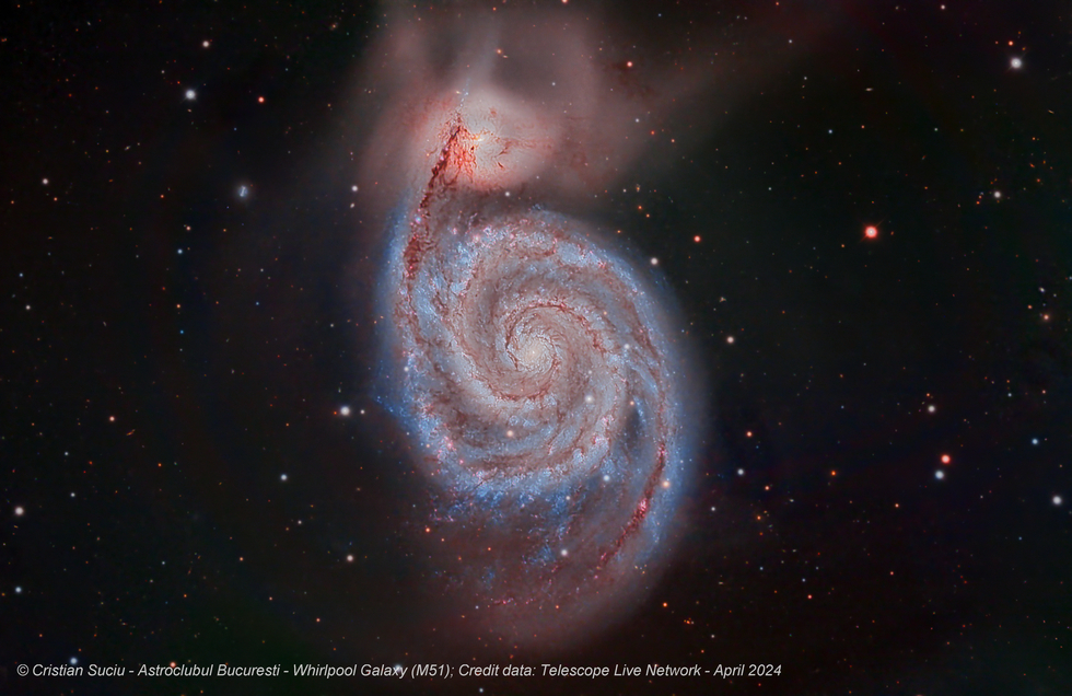 Dancing Galaxies M51a (Whirlpool Galaxy) & M51b 