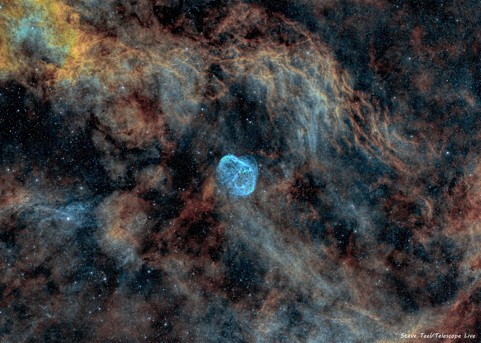 The Crescent and the Soap Bubble Nebulae