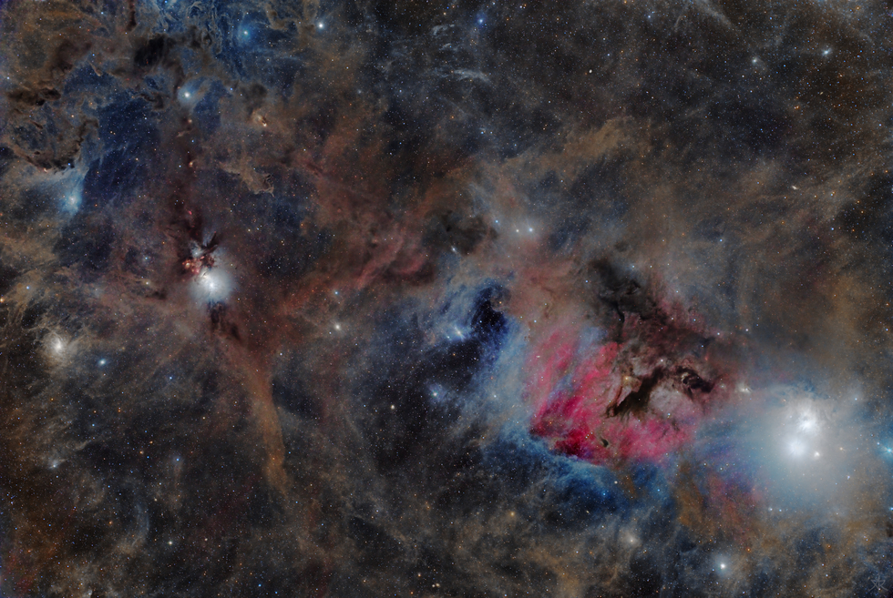 Nebulae and dust in Perseus