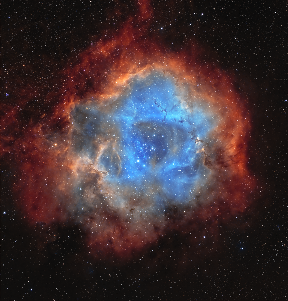 NGC2237 - Rosette Nebula - Blue fire palette