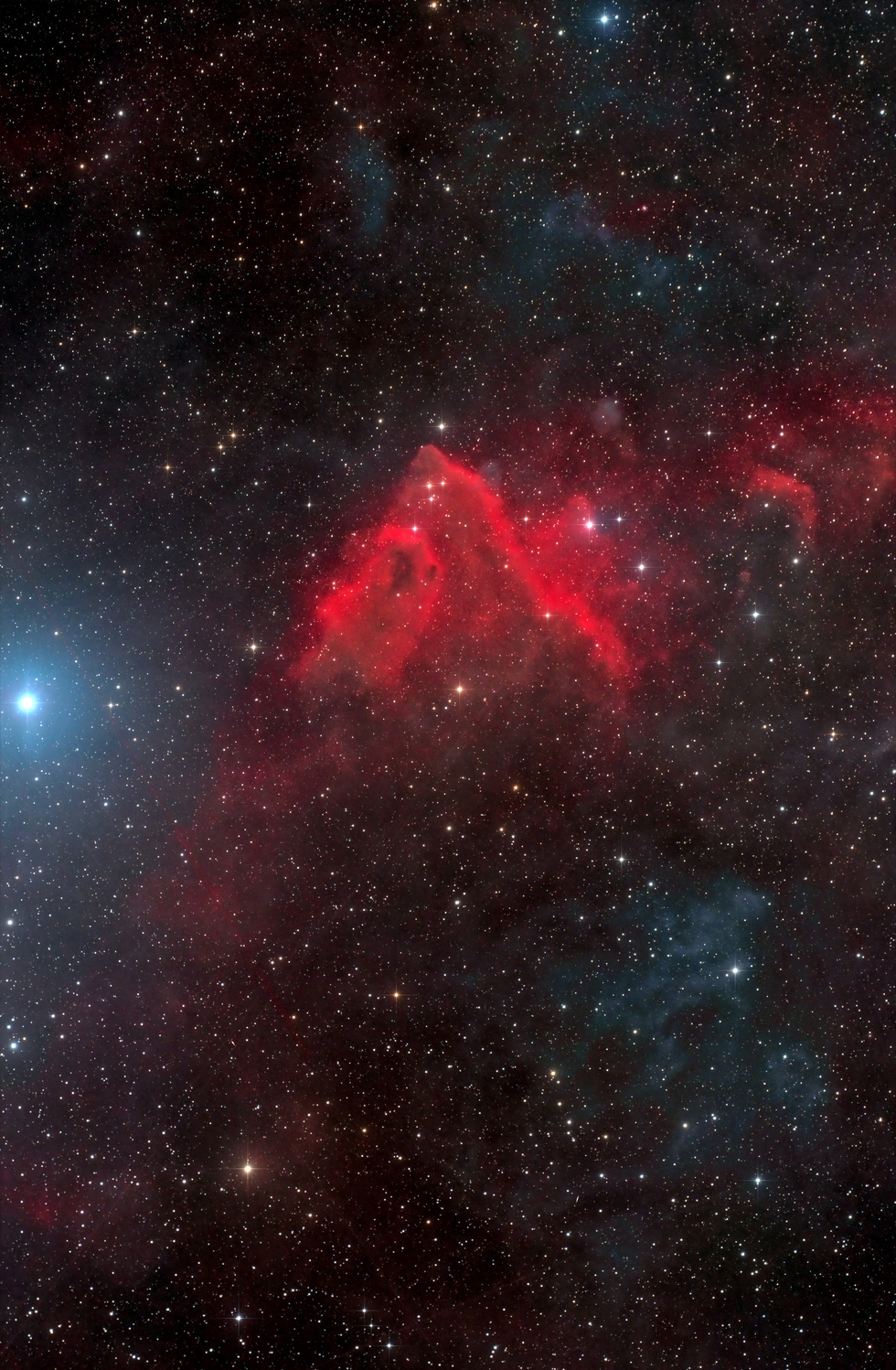 Flaming Mountain in Orion (Ha+LRGB)