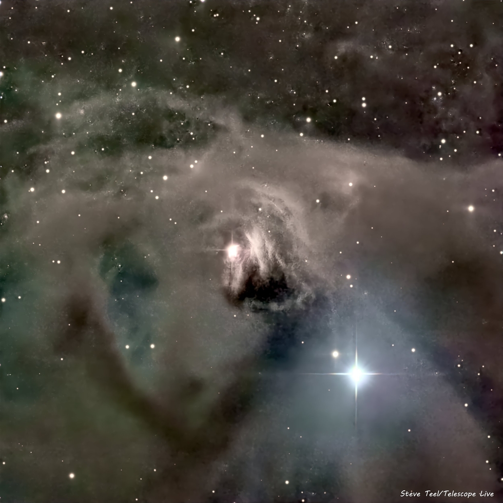 Hind's Variable Nebula with T Tauri