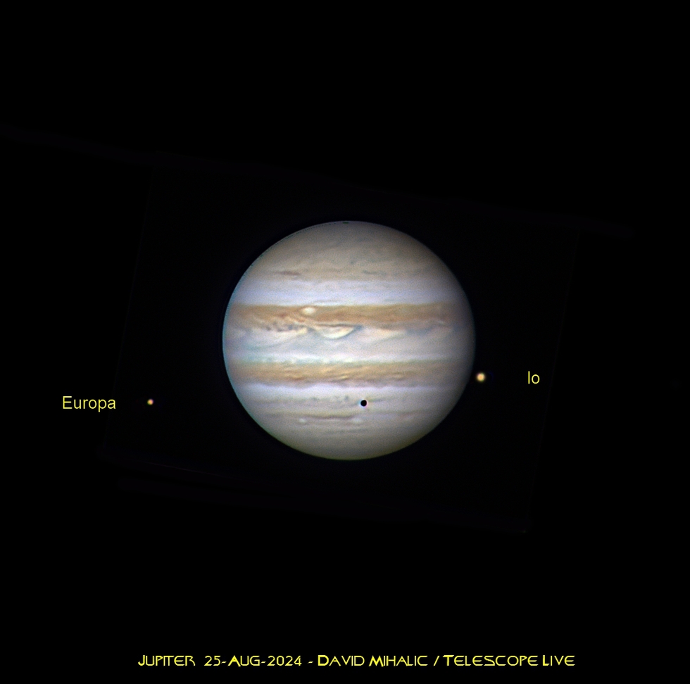 Jupiter with Europa and Io  25-Aug-2024