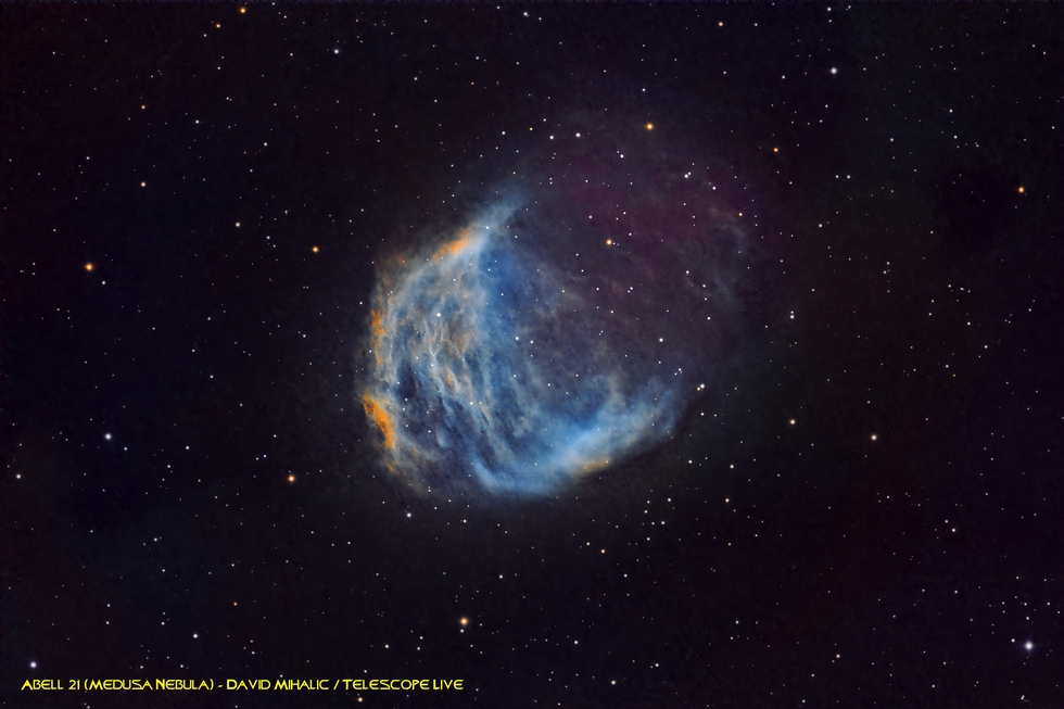 Abell21 (Medusa Planetary Nebula) in the constellation of Gemini. Only recently discovered in 1955.