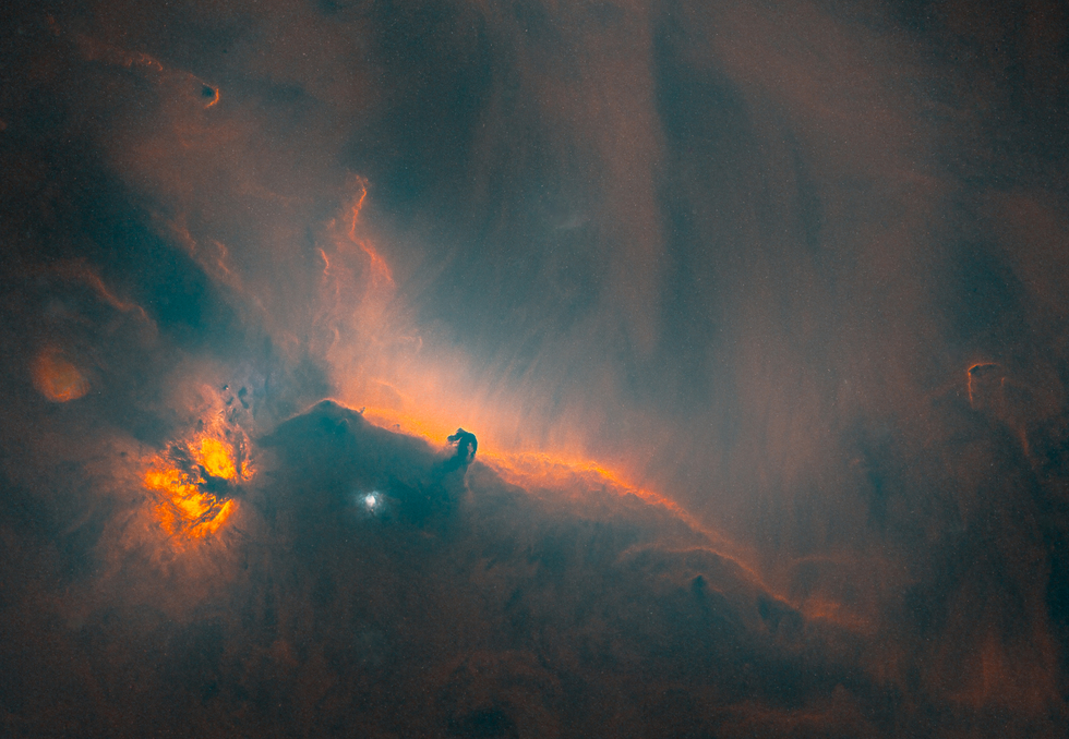 Horsehead and Flame Nebulae widefield.