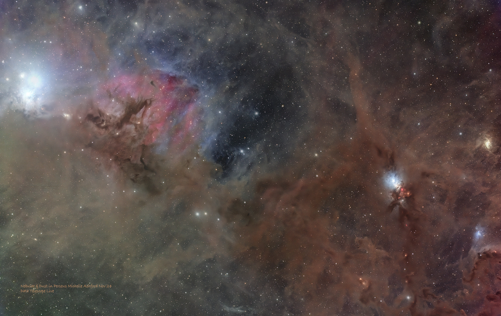 Nebulae and Dust in Perseus