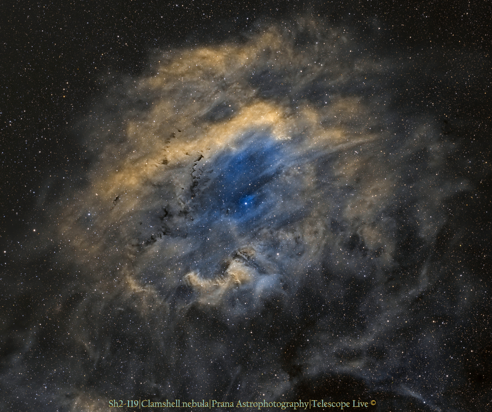 Clamshell nebula (HOO blend)