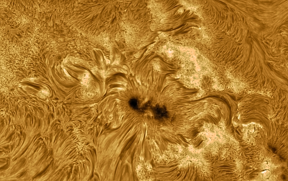 Double Sunspot captured by Mark Johnson