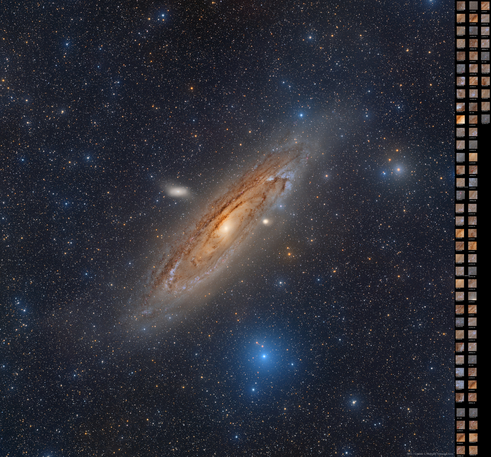 M31 Andromeda Galaxy with a collage of Supernova Remnant 