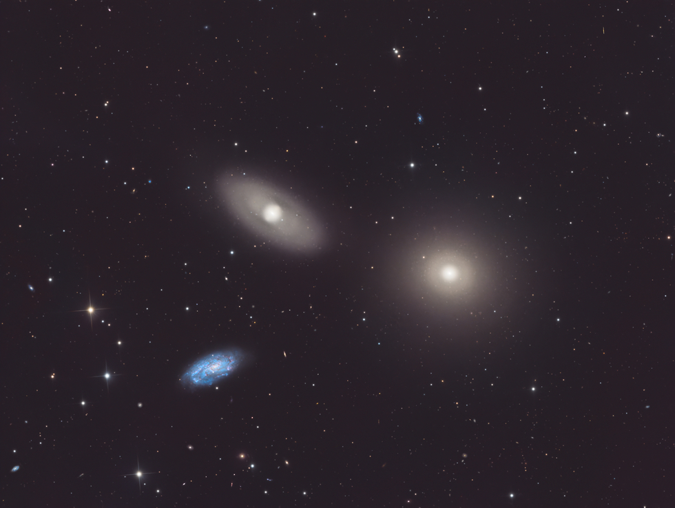 🔭 Messier 105 & Friends – A Galactic Trio in Leo 🌌✨