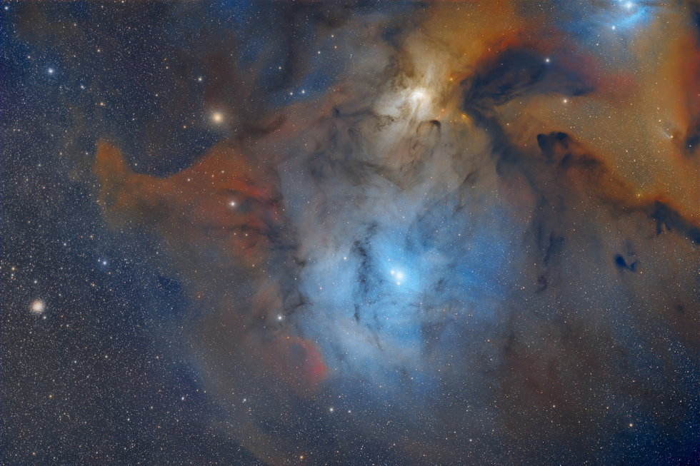 🌌 IC 4604 – The Blue Nebula of Rho Ophiuchi 🔥✨