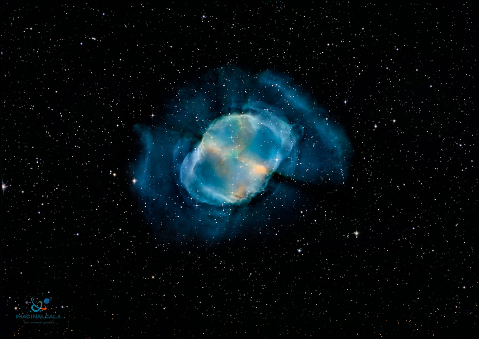 Dumbbell in blue