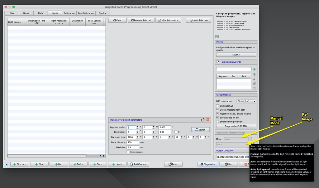 PixInsight WBPP Astrometric Solutions And Image Registration Reference ...