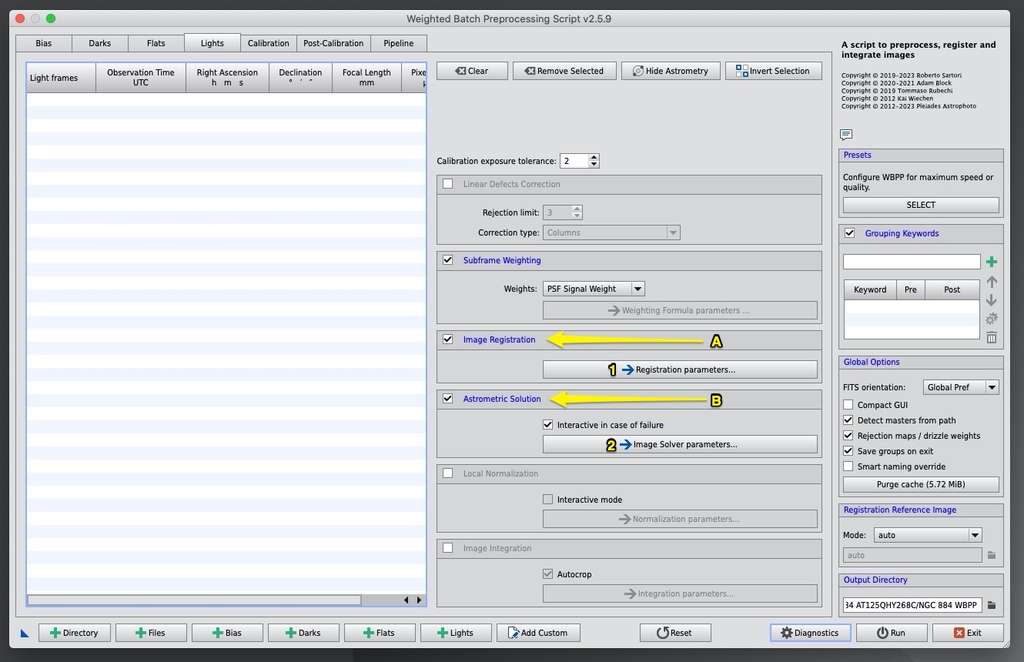 PixInsight WBPP Astrometric Solutions And Image Registration Reference ...